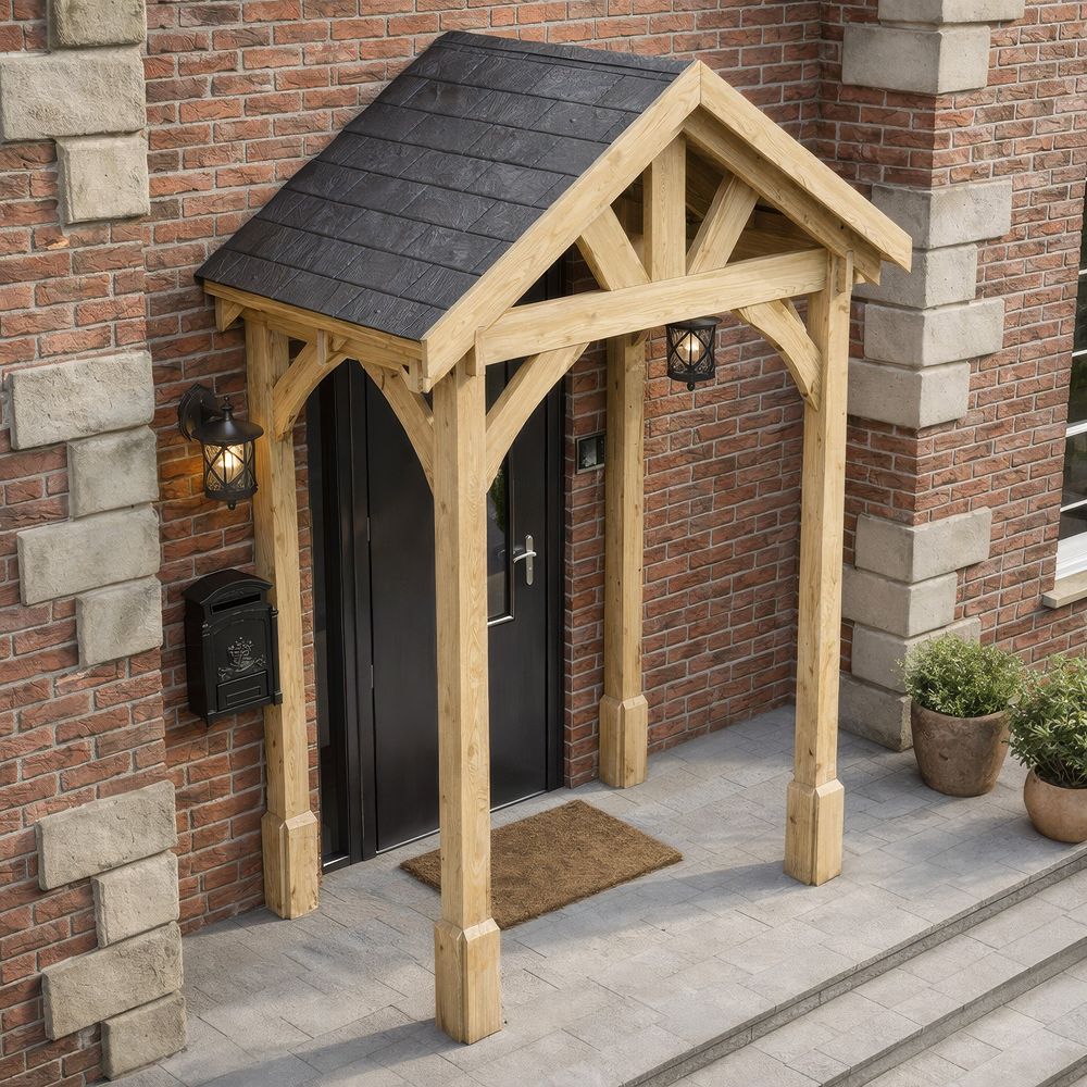 Slate Tile Roof Porch – Rustic Brown or Light Green