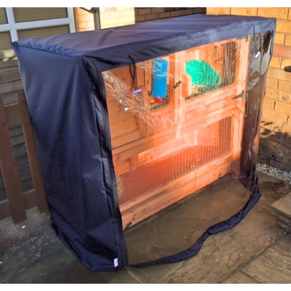 Rabbit hutch cover navy open front