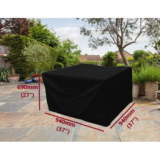 Rattan armchair cover large black