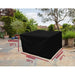 Rattan armchair cover large black