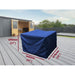 Rattan armchair cover small navy blue