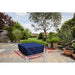 Rattan cube coffee table cover navy blue 93cm