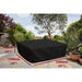 Rectangular garden table cover black 246cm