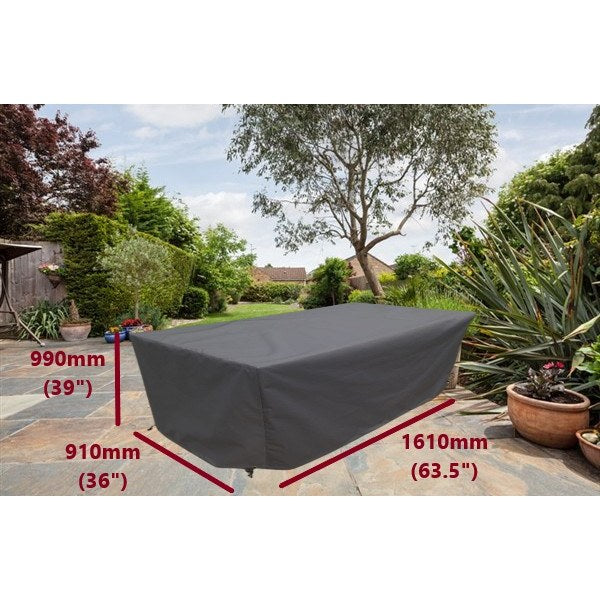 Rectangular garden table cover grey 161cm