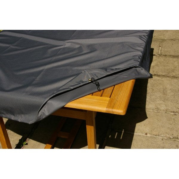 Rectangular table top cover drawcord edge