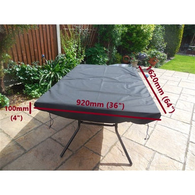 Rectangular table top cover grey 162cm