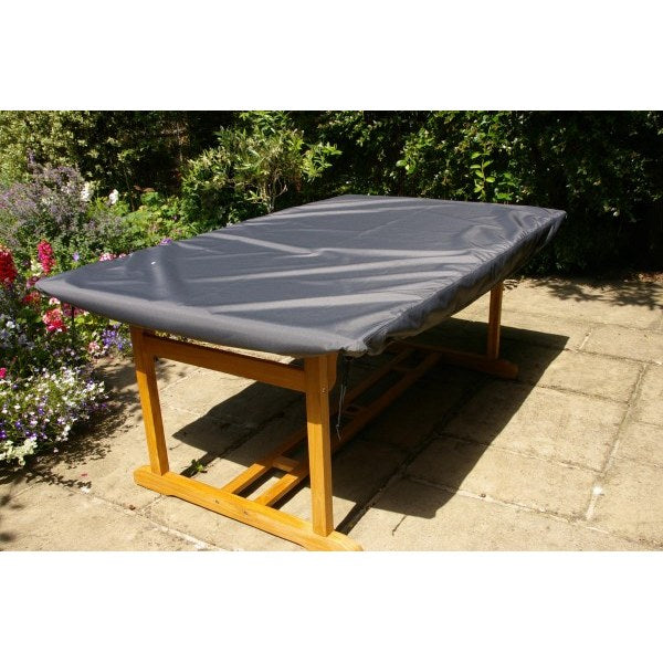Rectangular table top cover grey on wooden table