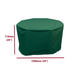 Round garden table cover green 150cm dimensions