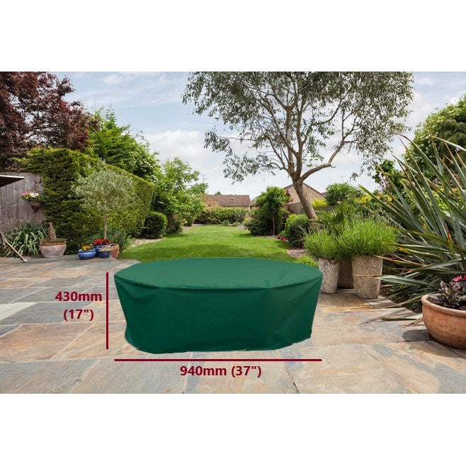 Round garden table cover green 94cm