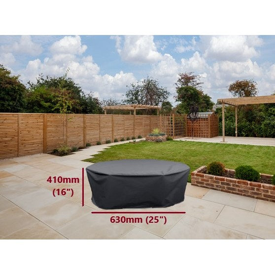Round garden table cover grey 63cm