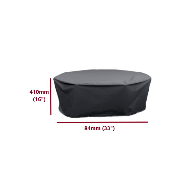 Round garden table cover grey 84cm dimensions