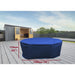 Round garden table cover navy blue 150cm
