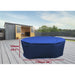 Round garden table cover navy blue 173cm