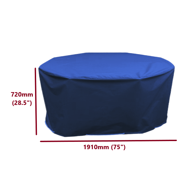 Round garden table cover navy blue 191cm dimensions