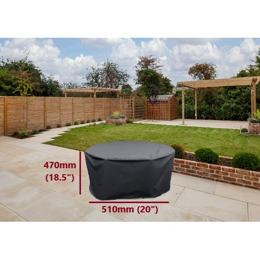 Round side table cover grey 51cm