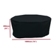 Round table and chairs cover black 188cm dimensions