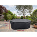 Round table and chairs cover grey 200cm