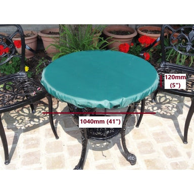 Round table top cover green 104cm