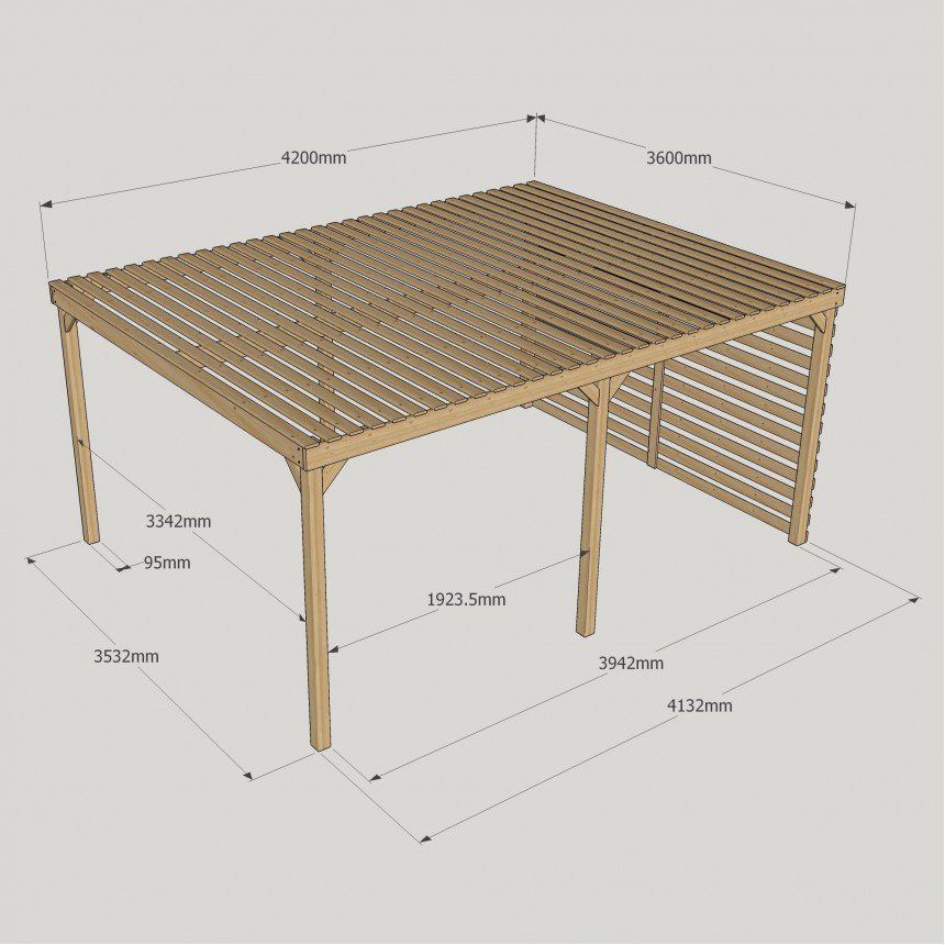Rutland Shade Pergola – 3.6m Wide