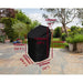 Shaped stacking chair cover large black 110cm