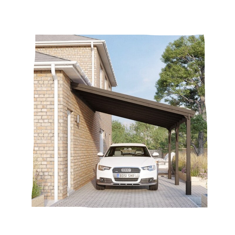 Felt Shingle Roof Carport - 3m Depth