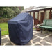 Stacked chairs cover navy on patio