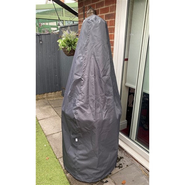 Steel chiminea cover grey side