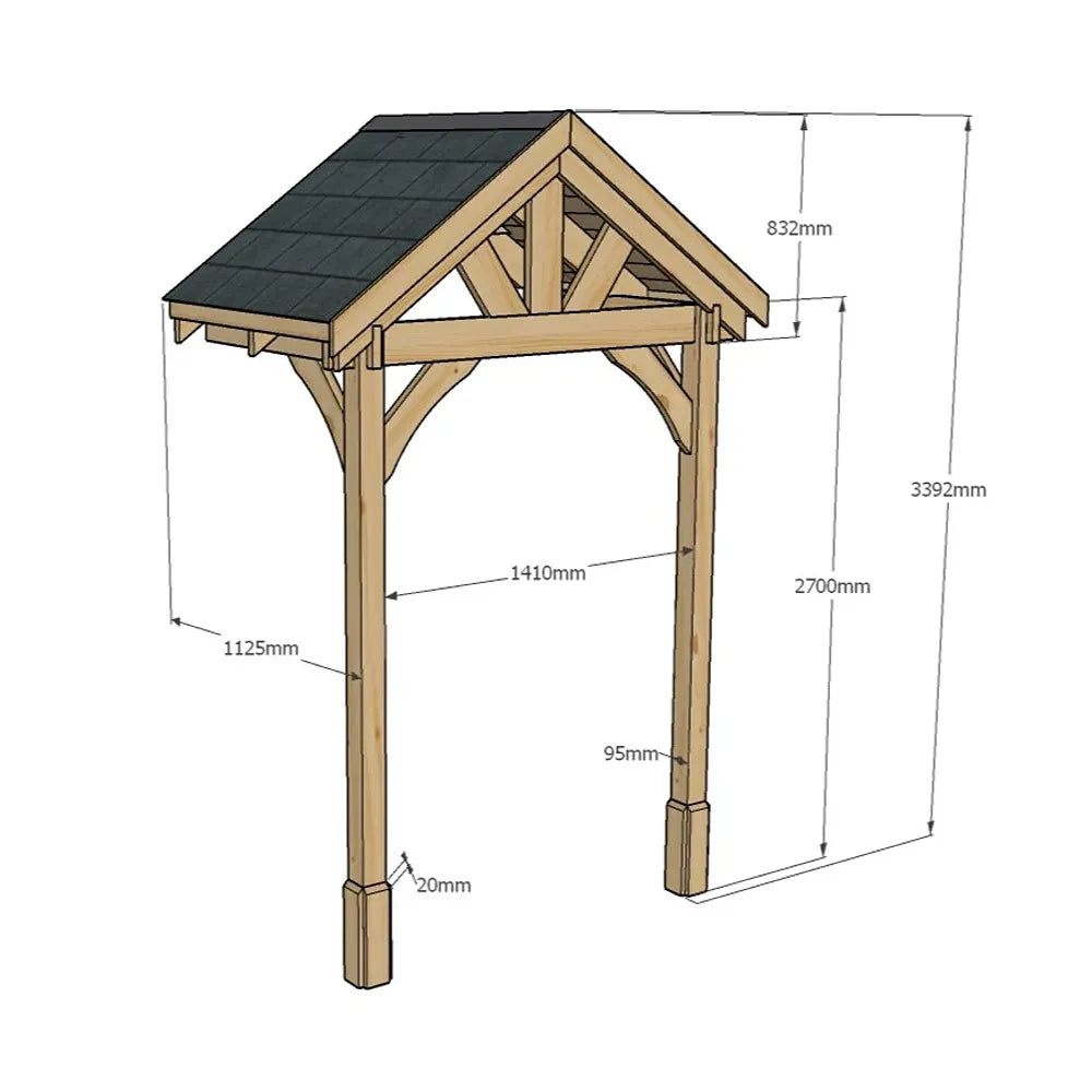 Slate Tile Roof Porch – Rustic Brown or Light Green