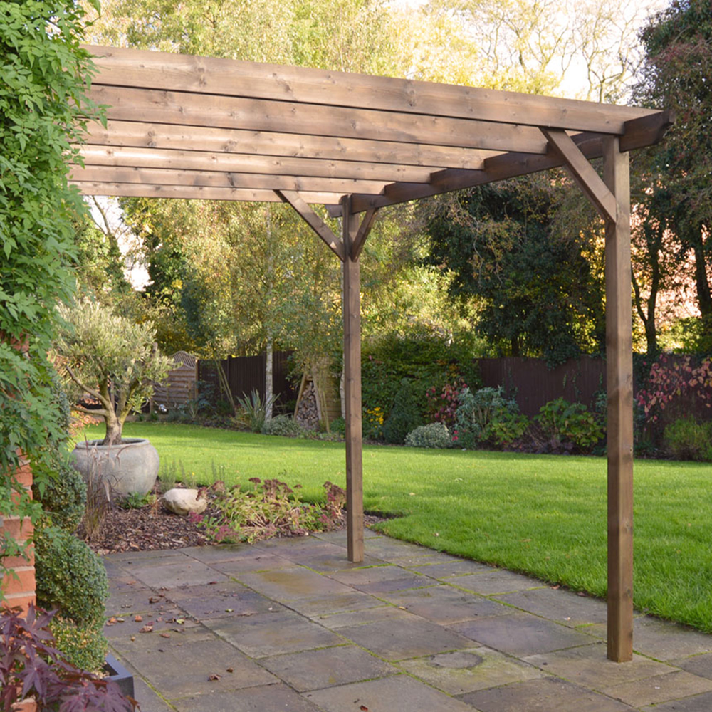Wall Mounted Garden Pergola - 4.2m Depth