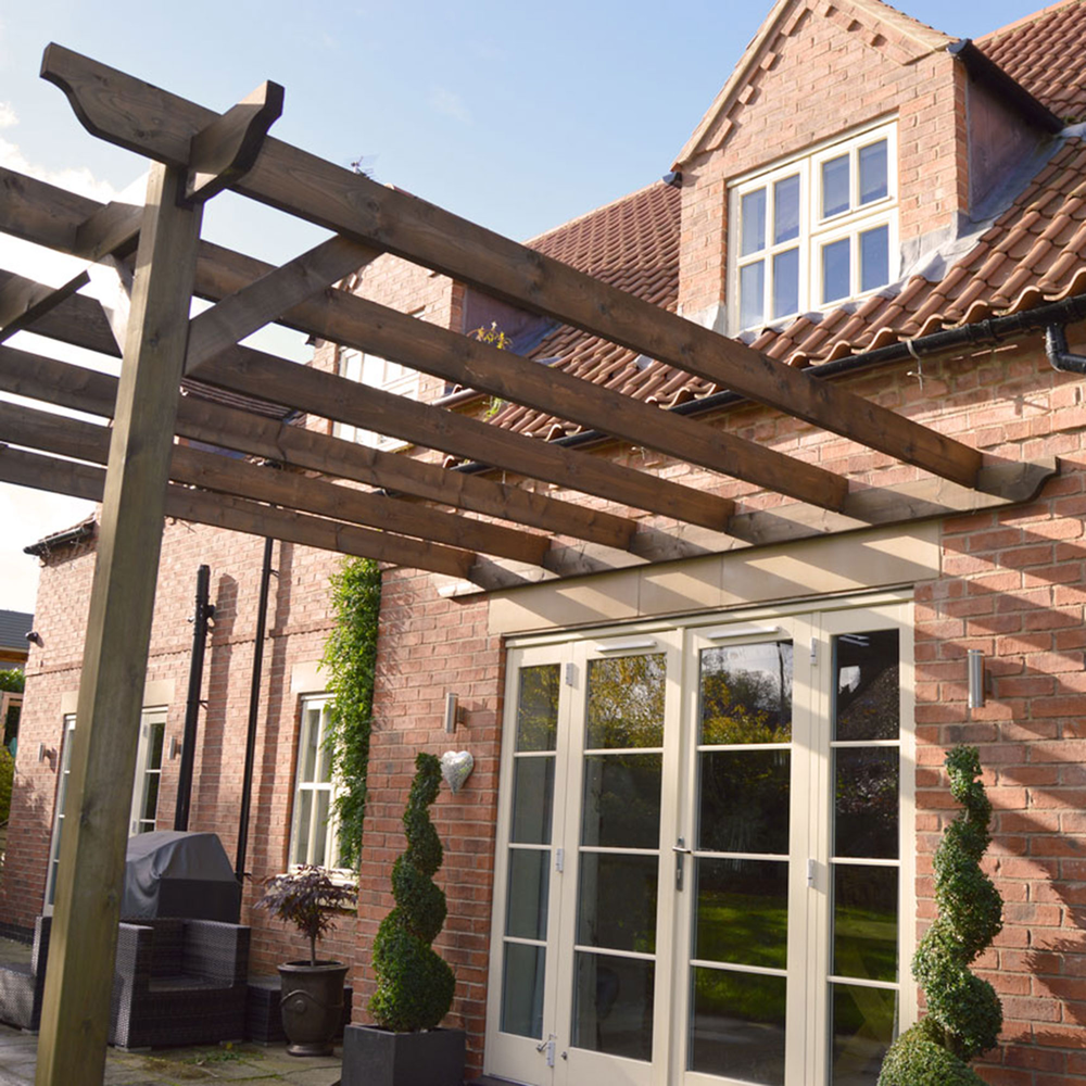 Wall Mounted Garden Pergola - 4.2m Depth