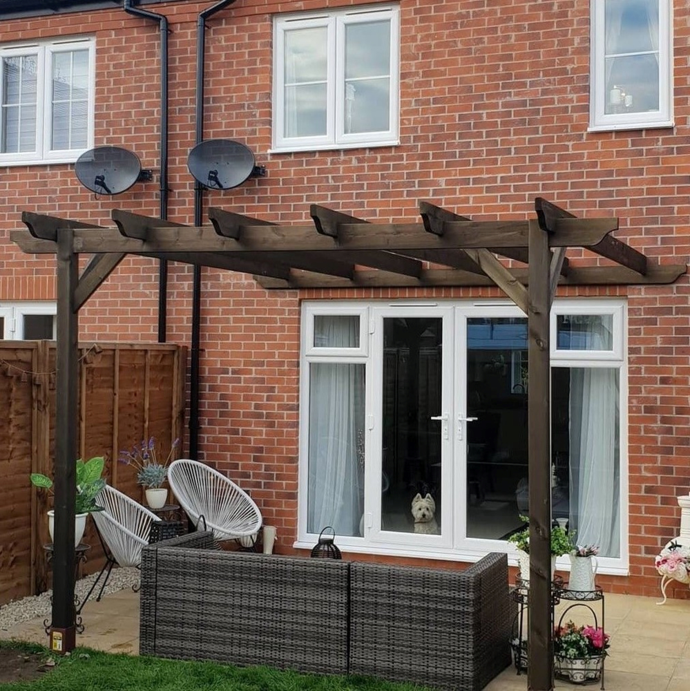 Wall Mounted Garden Pergola - 4.2m Depth