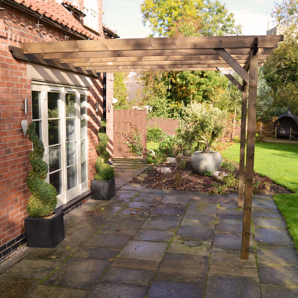 Wall Mounted Garden Pergola - 4.2m Depth
