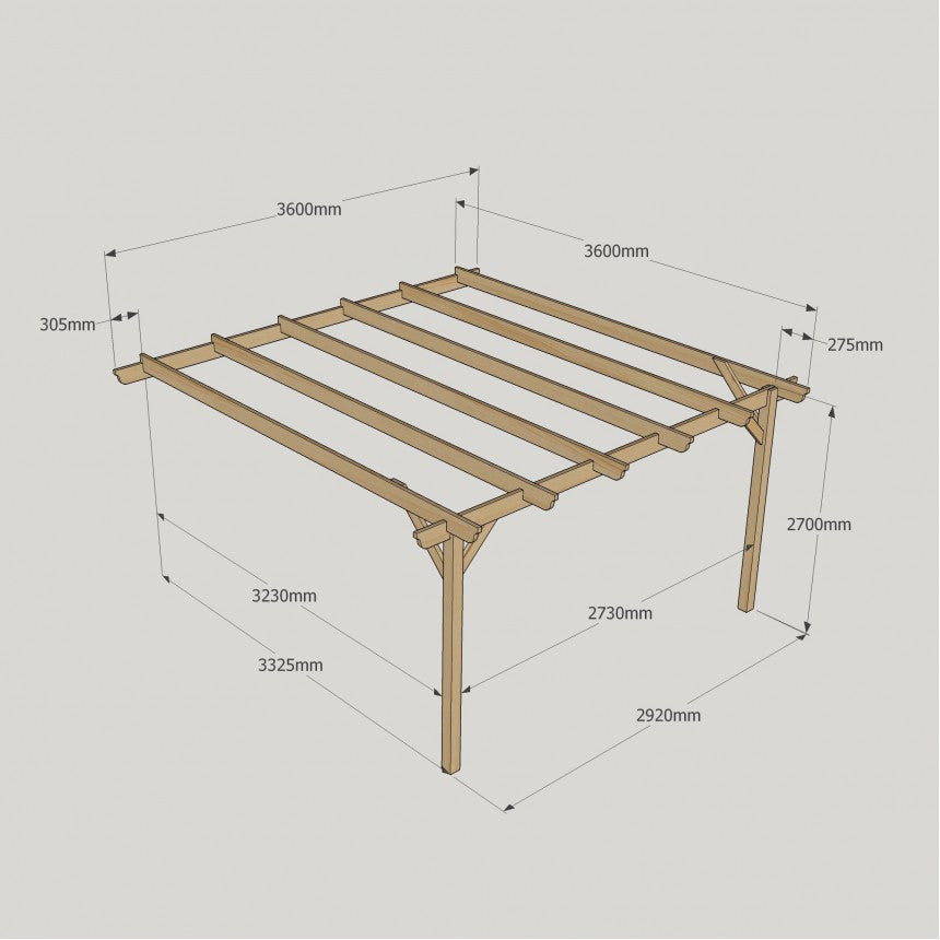Premium Pergola - 1.8m Width