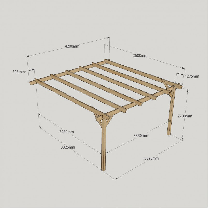 Premium Pergola - 1.8m Width