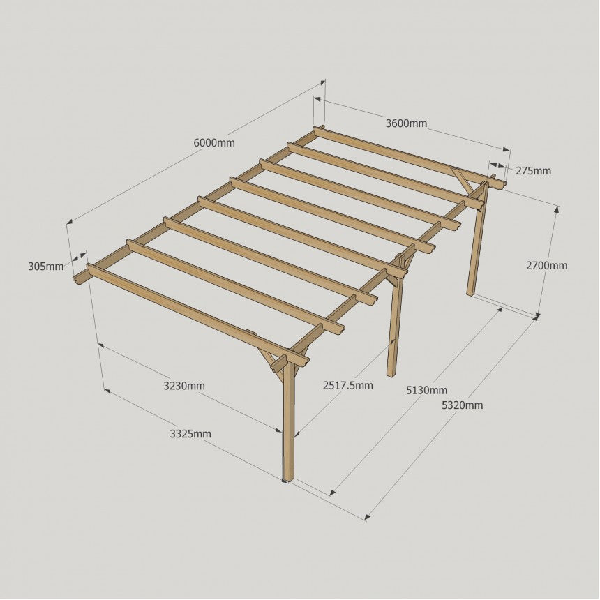 Premium Pergola - 1.8m Width