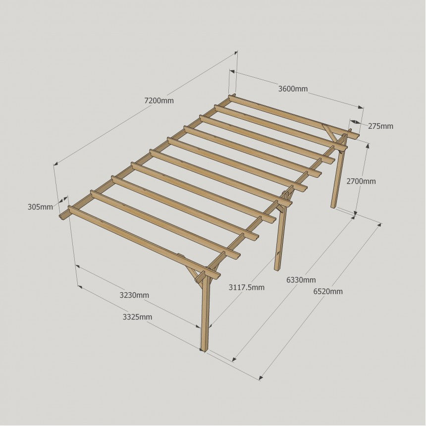 Premium Pergola - 1.8m Width