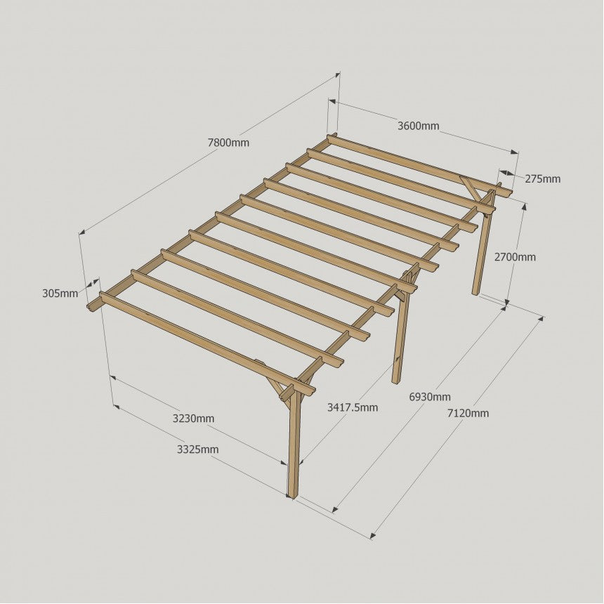Premium Pergola - 1.8m Width
