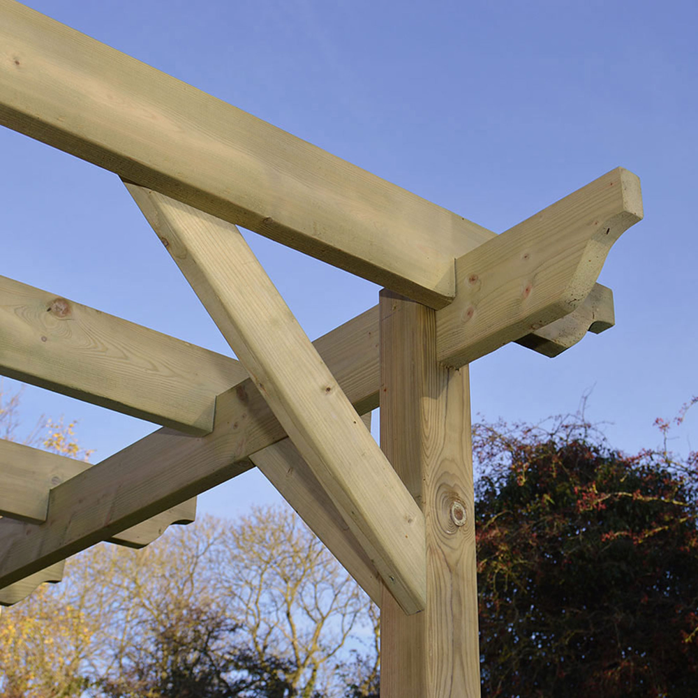 Wall Mounted Garden Pergola - 4.2m Depth