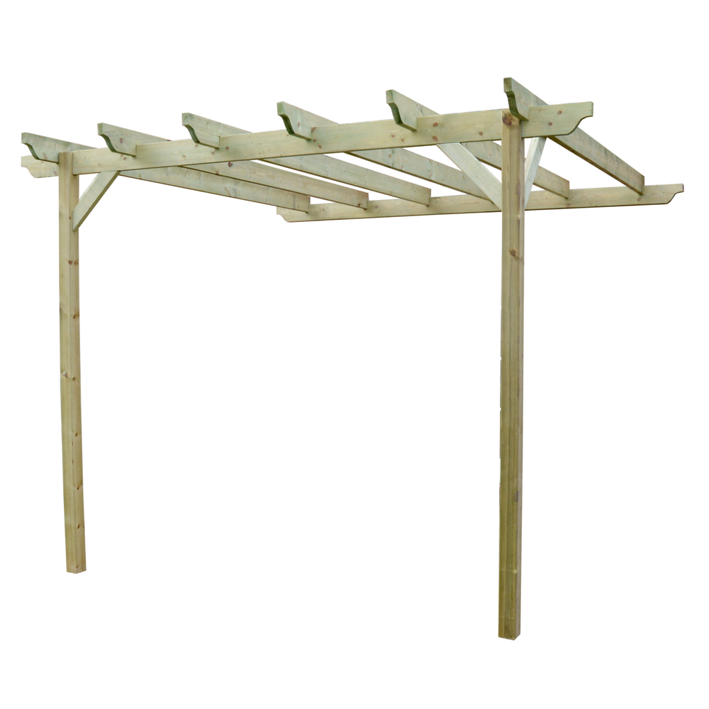 Wall Mounted Garden Pergola - 4.2m Depth