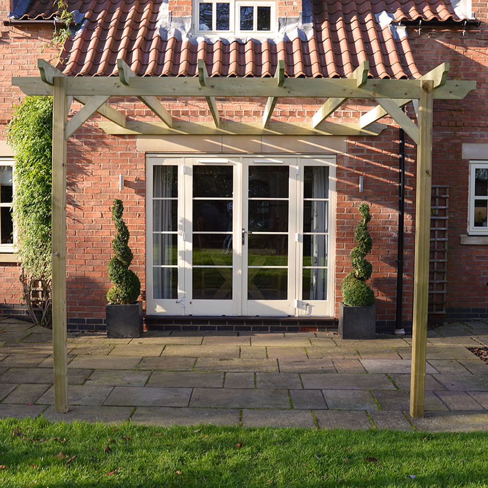 Wall Mounted Garden Pergola - 3m Depth