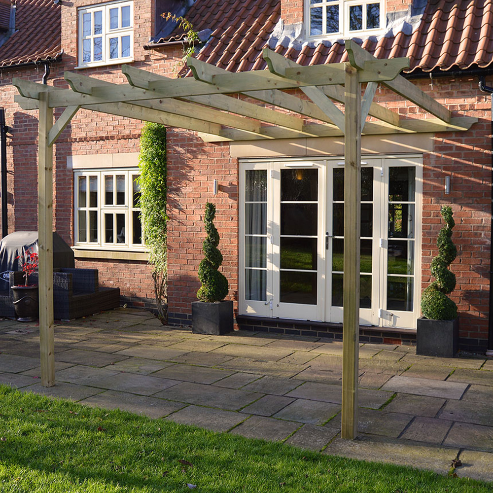 Wall Mounted Garden Pergola - 4.2m Depth