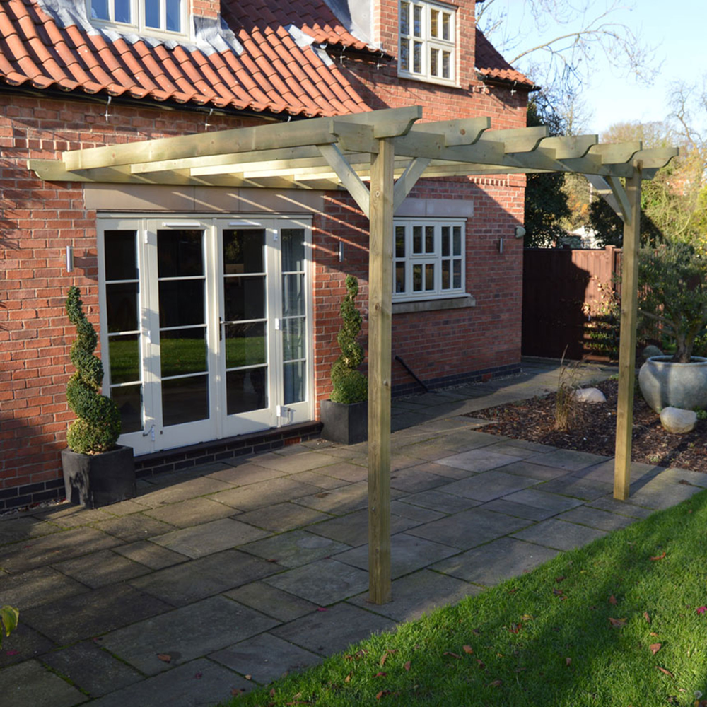 Wall Mounted Garden Pergola - 4.2m Depth