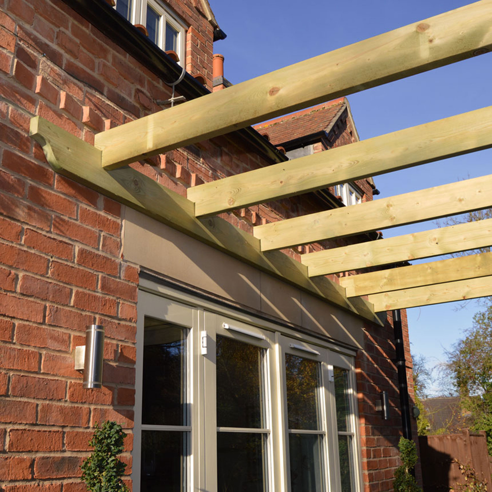Wall Mounted Garden Pergola - 4.2m Depth