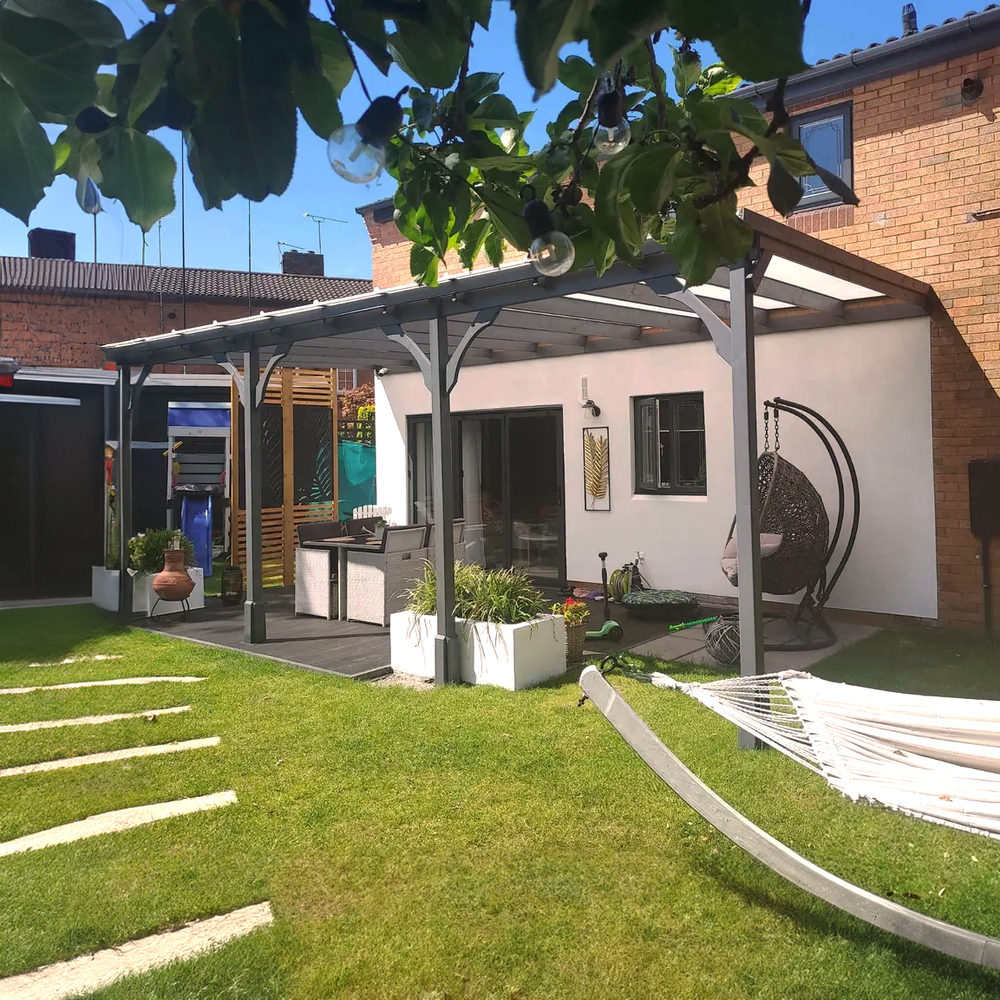 Wall Mounted Wooden Gazebo 2m x 2m