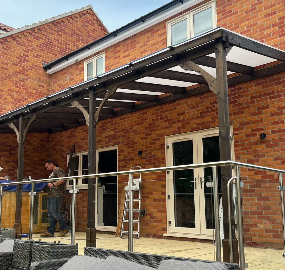 Wall Mounted Wooden Gazebo 2m x 2m
