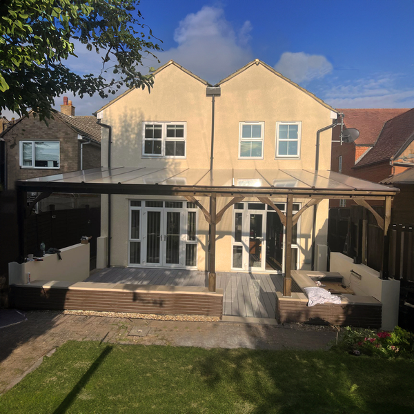 Wall Mounted Wooden Gazebo 4.5m x 4.5m