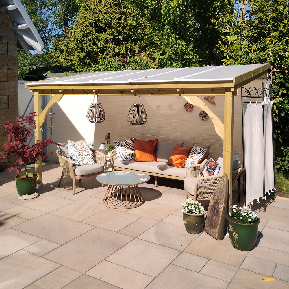 Wall Mounted Wooden Gazebo 2m x 2m