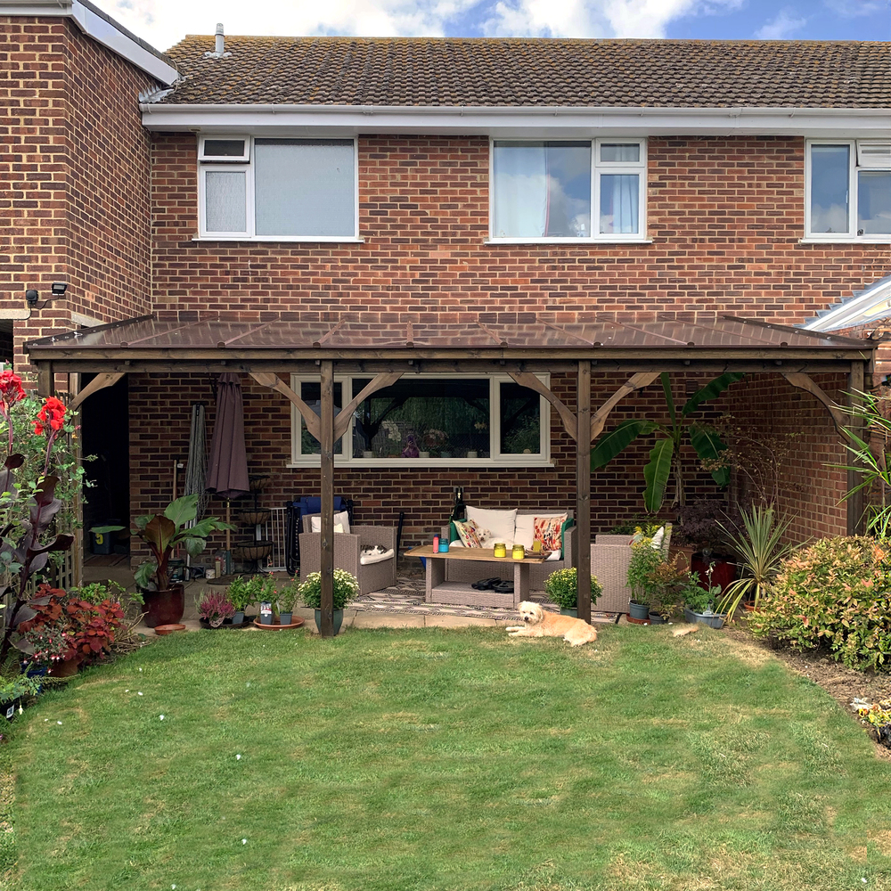Wall Mounted Wooden Gazebo 4.5m x 4.5m